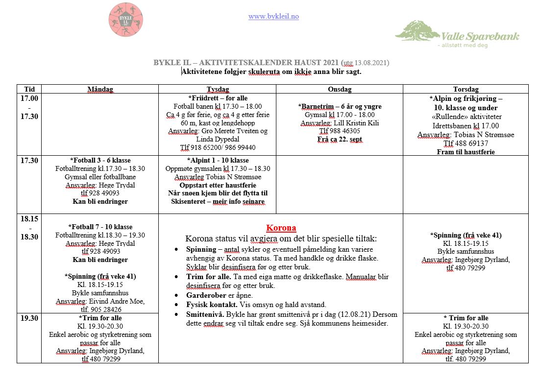 aktivitetskalender-haust-2021-bykle-il